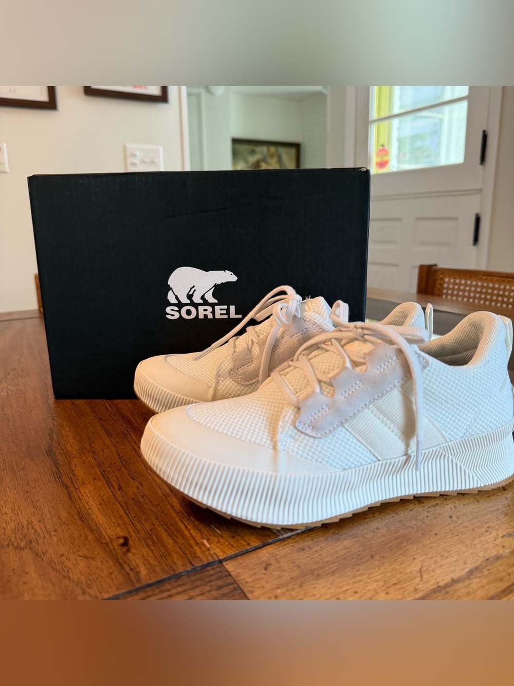 Sorel Out N About III Low Waterproof Sneaker Sea Salt Chalk White Women’s 7.5